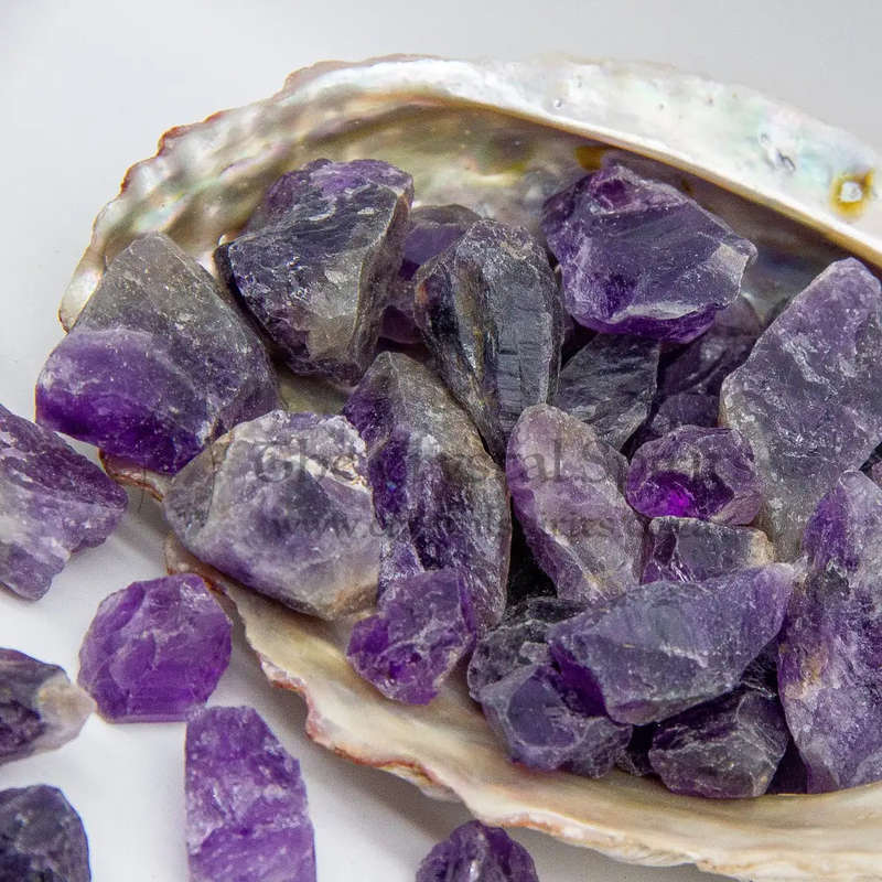 Rough Violet Flame Amethyst Pieces
