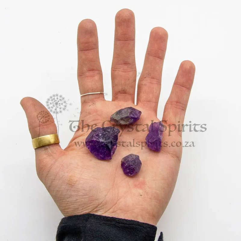 Rough Violet Flame Amethyst Pieces