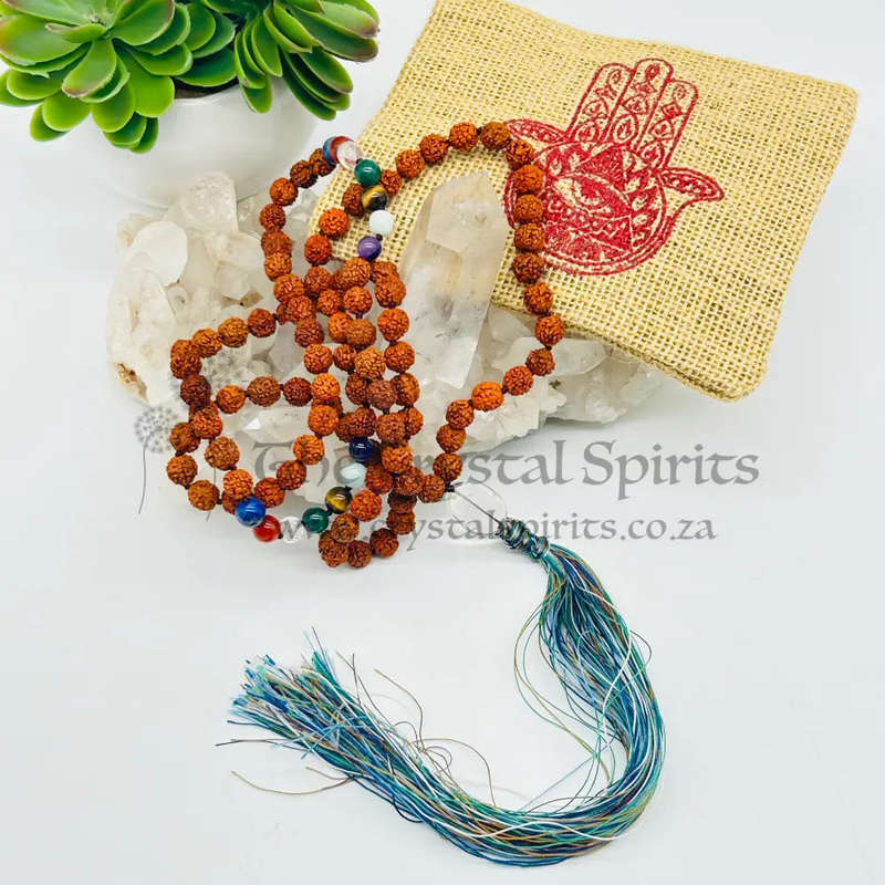 Rudraksha Chakra Bead Mala (8mm)