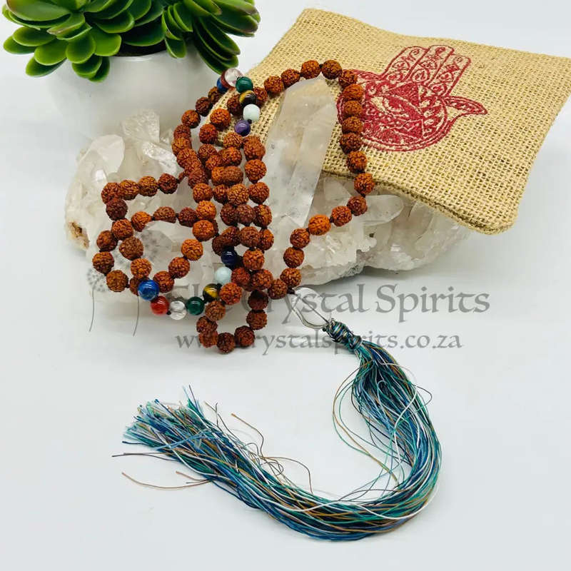 Rudraksha Chakra Bead Mala (8mm)