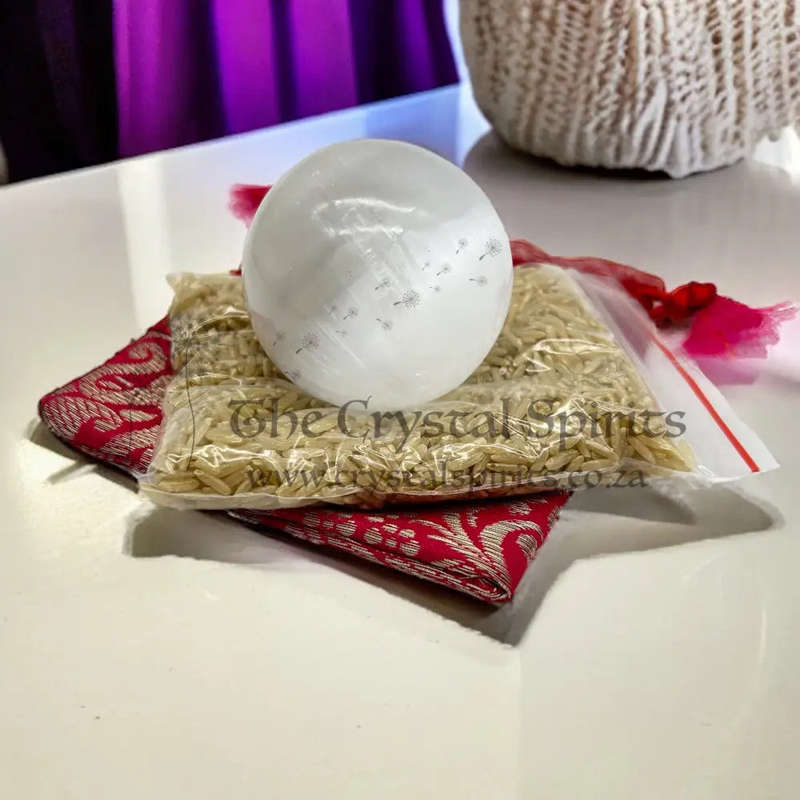 Selenite Crystal Sphere Of Peace