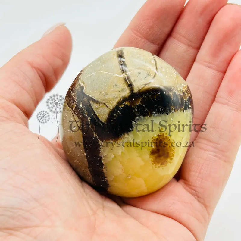 Septarian Crystal Palm Piece