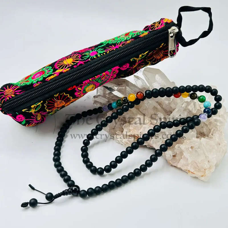 Shaligram Mala with Chakra Crystal Beads
