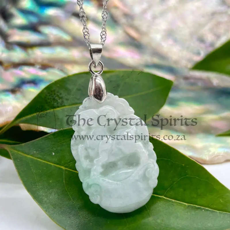 Sheep  Crystal Jade Carved Zodiac Pendant