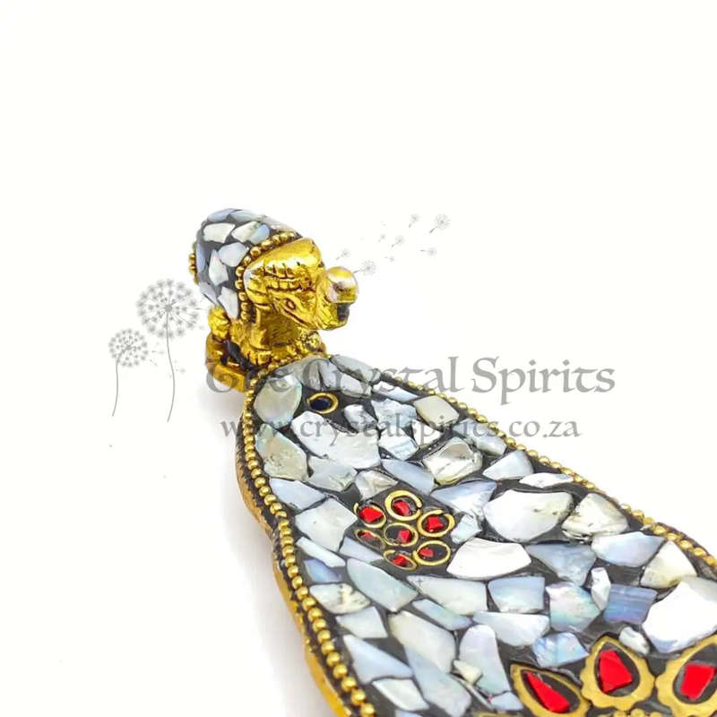 Shell Mosaic Elephant Incense Holder