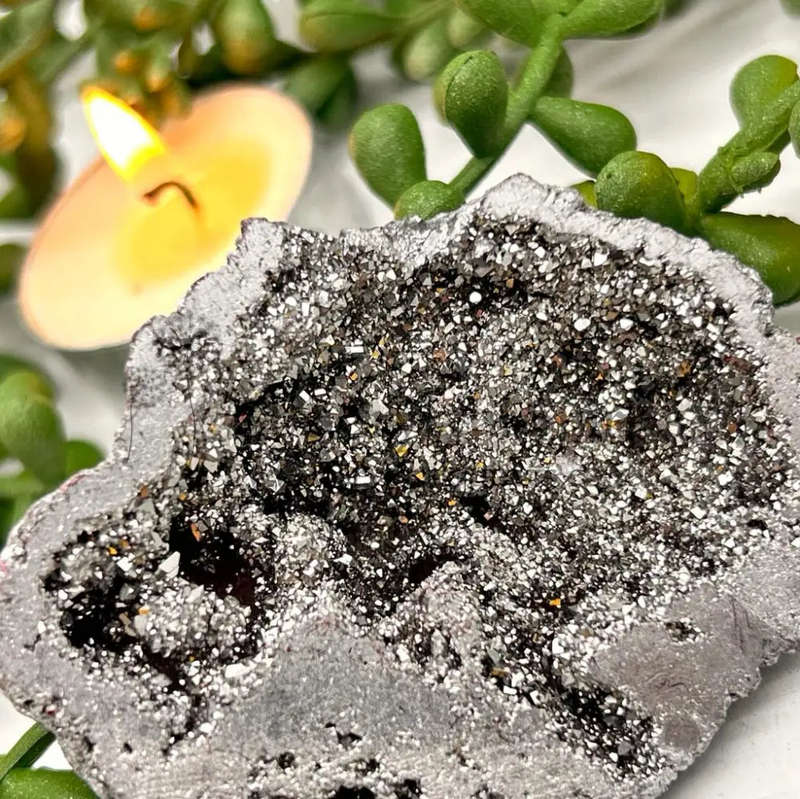 Silver Agate Geode
