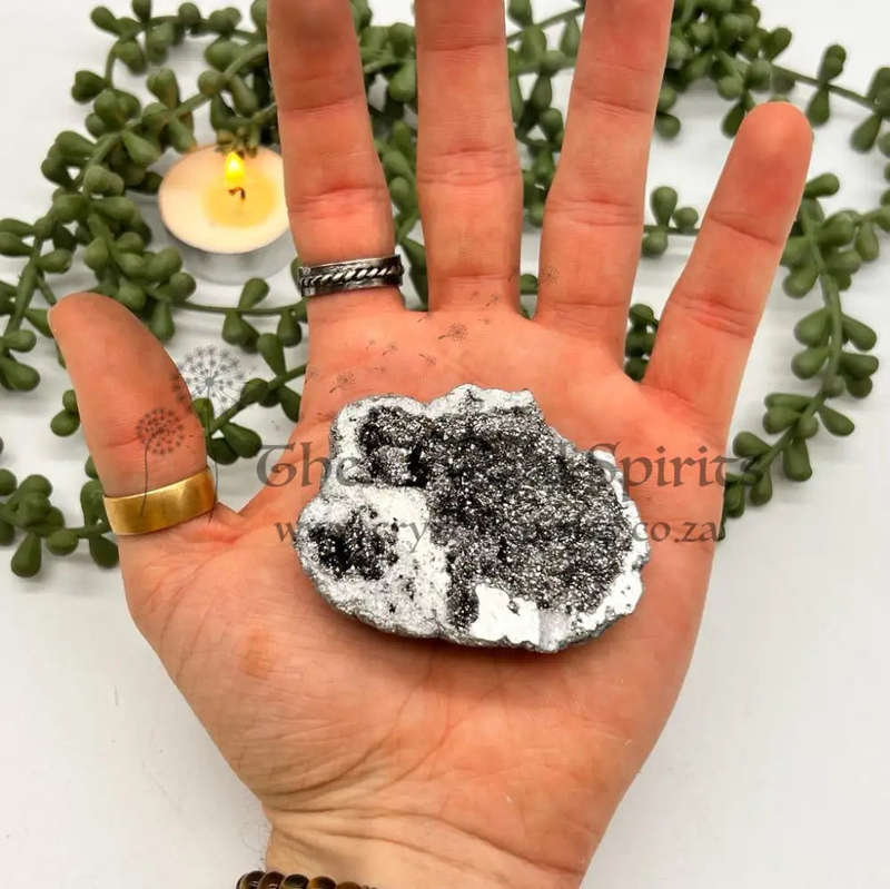 Silver Agate Geode