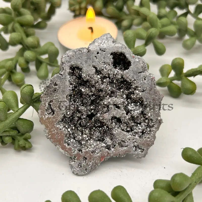Silver Agate Geode