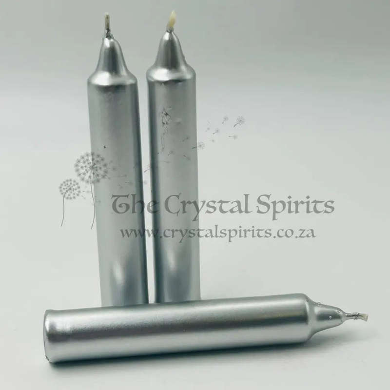 Silver Coloured Ritual Candles
