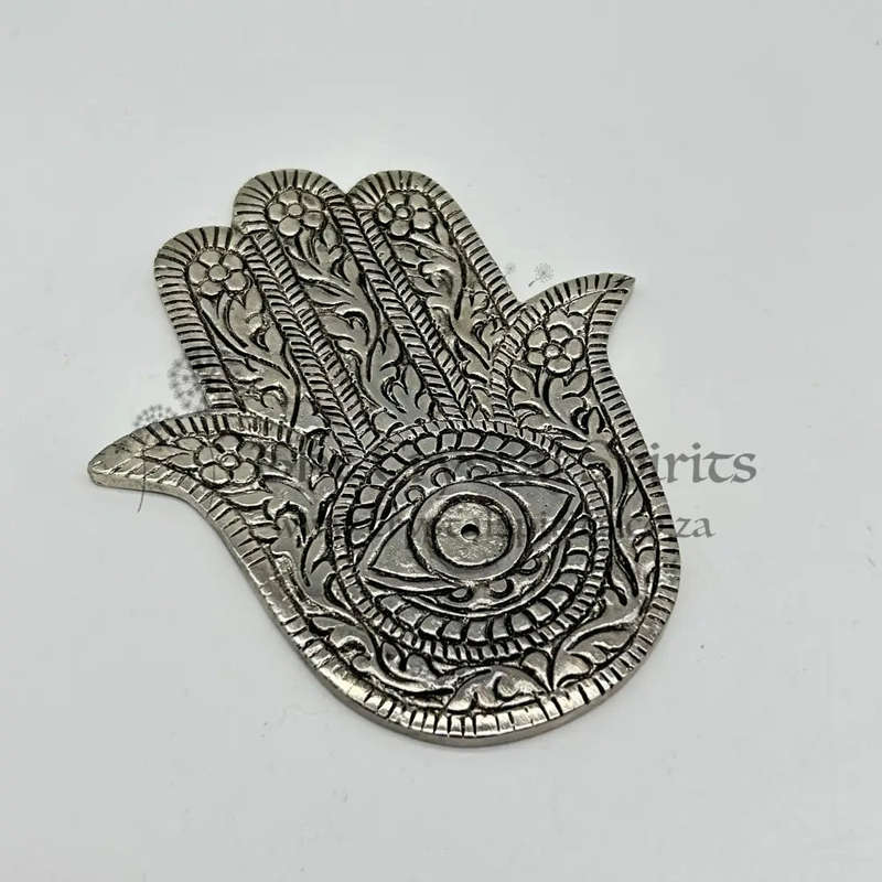 Silver Hand Of Hamsa Incense Holder
