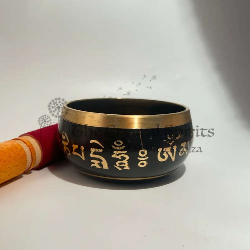 Small Black And Gold 5 Buddha Singing Bowl