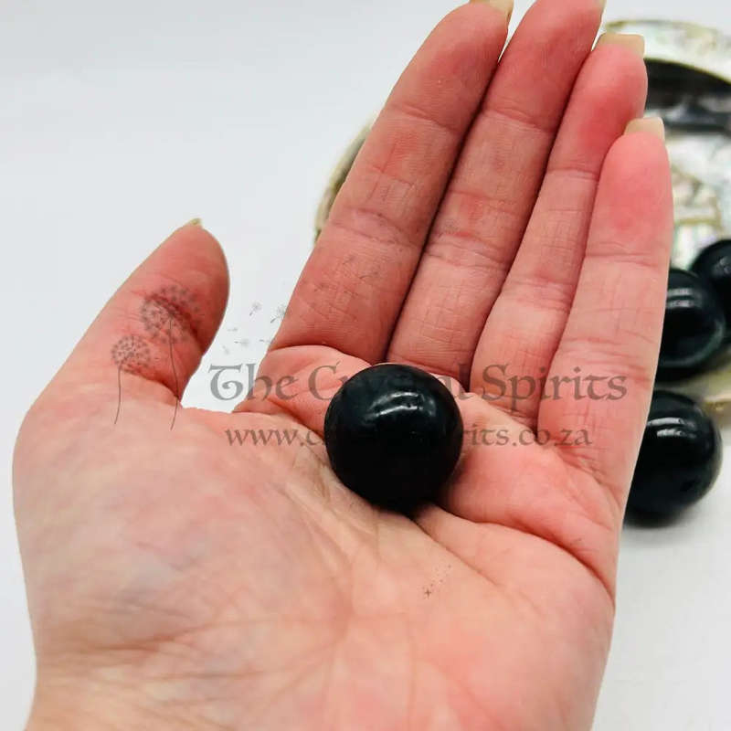 Small Black Tourmaline Crystal Spheres