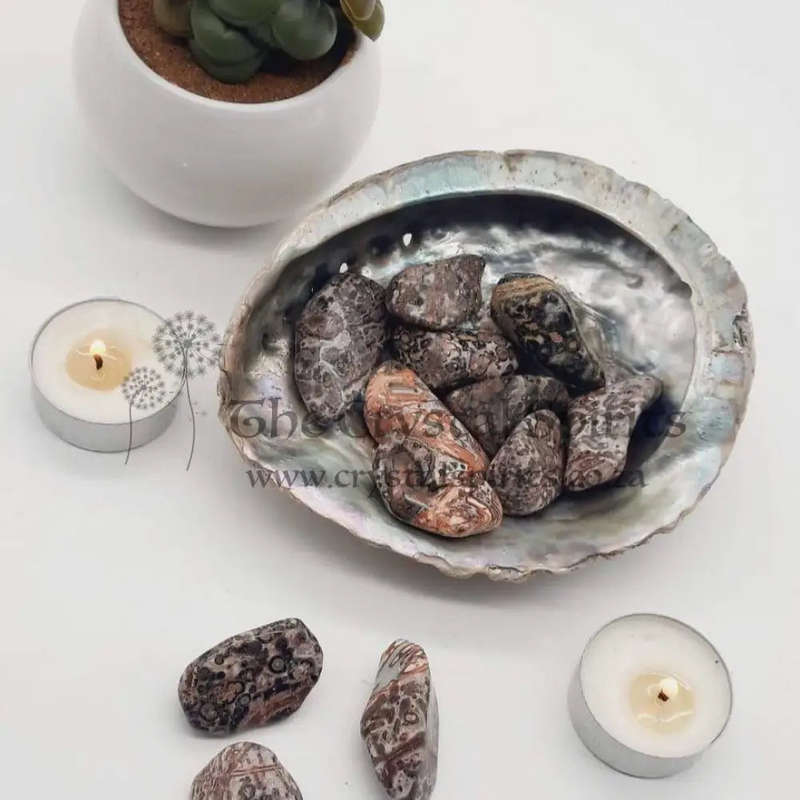 Small Tumbled Leopard Skin Japer