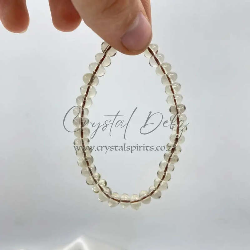 Smoky Quartz rondel Gemstone Bracelet