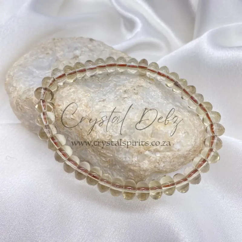 Smoky Quartz rondel Gemstone Bracelet