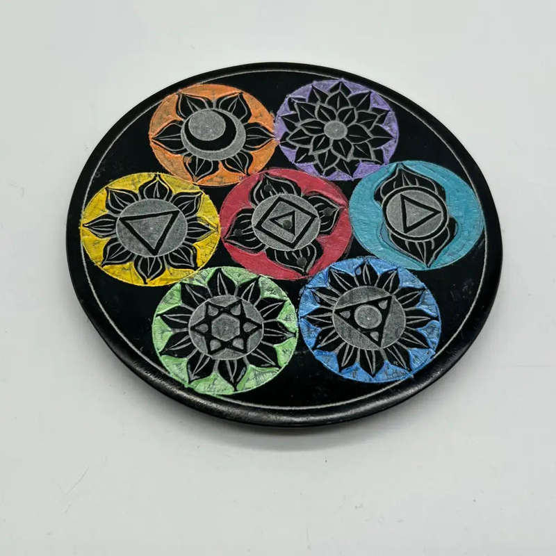 Soap Stone Chakra Incense Holder