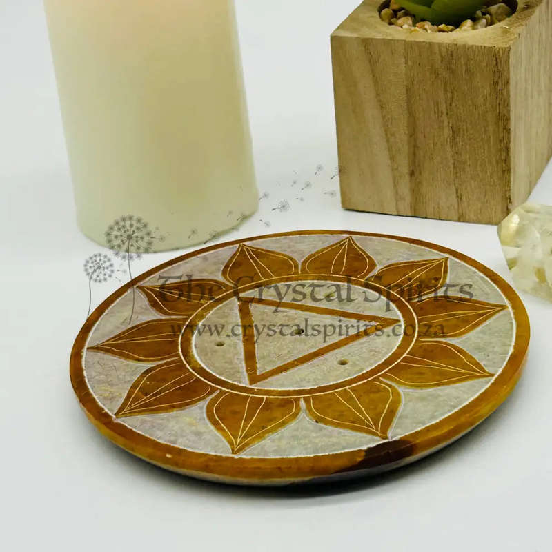 Solar Plexus Chakra Soapstone Incense Holder