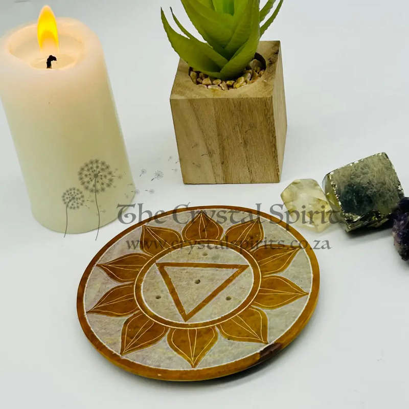 Solar Plexus Chakra Soapstone Incense Holder