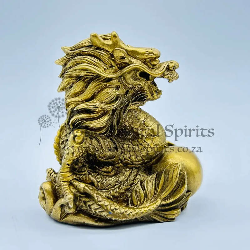 Solid Brass Dragon With Pearl