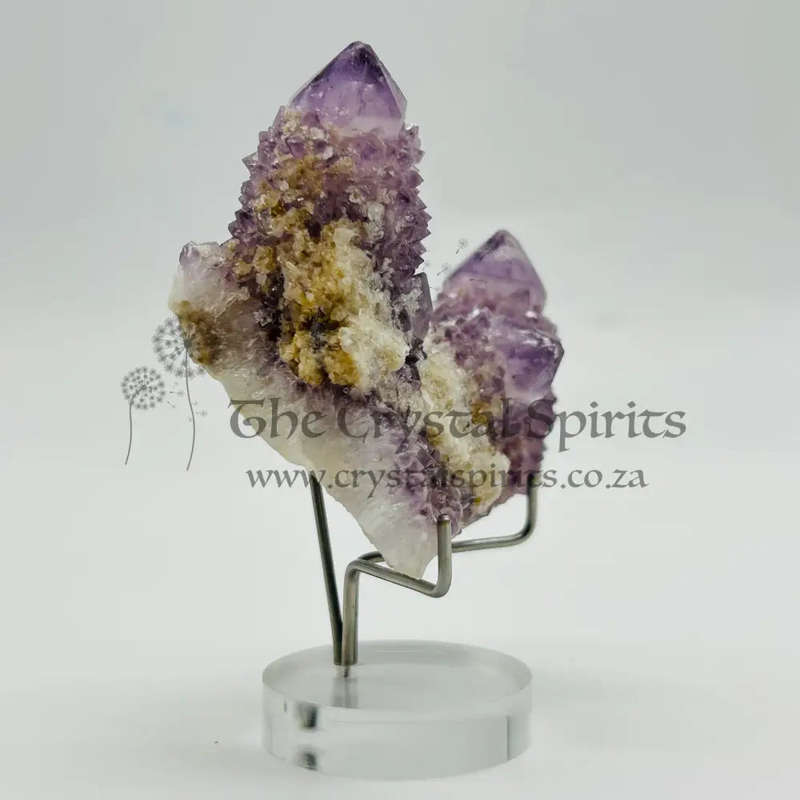 Spirit Quartz With Calcite Coating