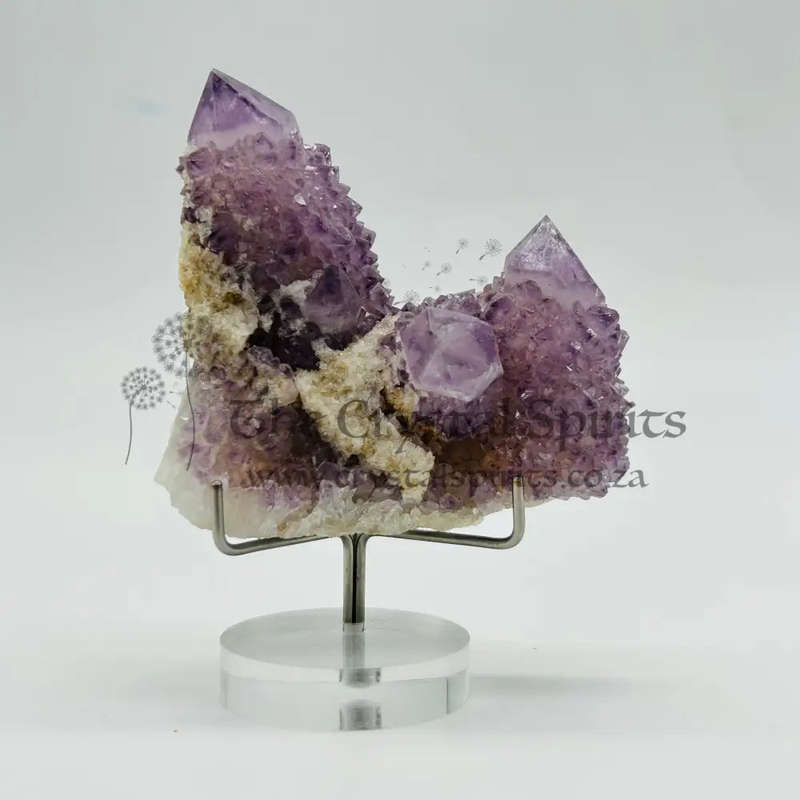 Spirit Quartz With Calcite Coating
