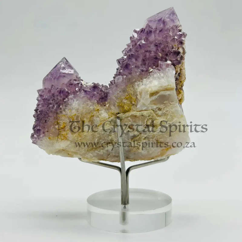 Spirit Quartz With Calcite Coating