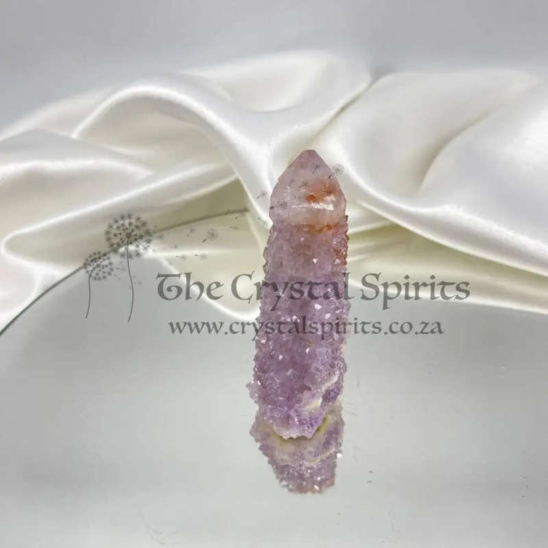 Spirit Quartz with Red Hematite and Elestiation