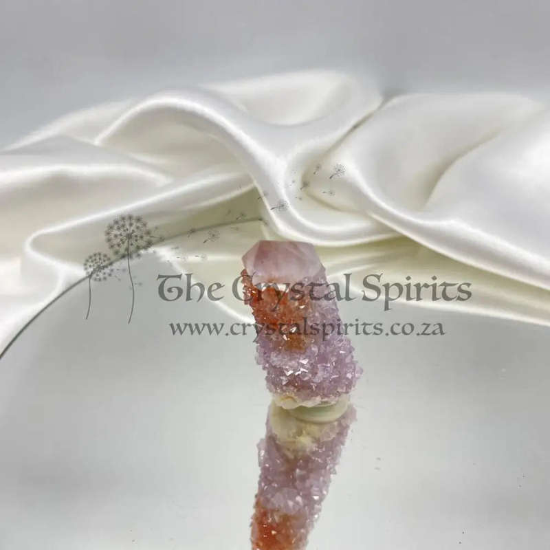Spirit Quartz with Red Hematite and Elestiation