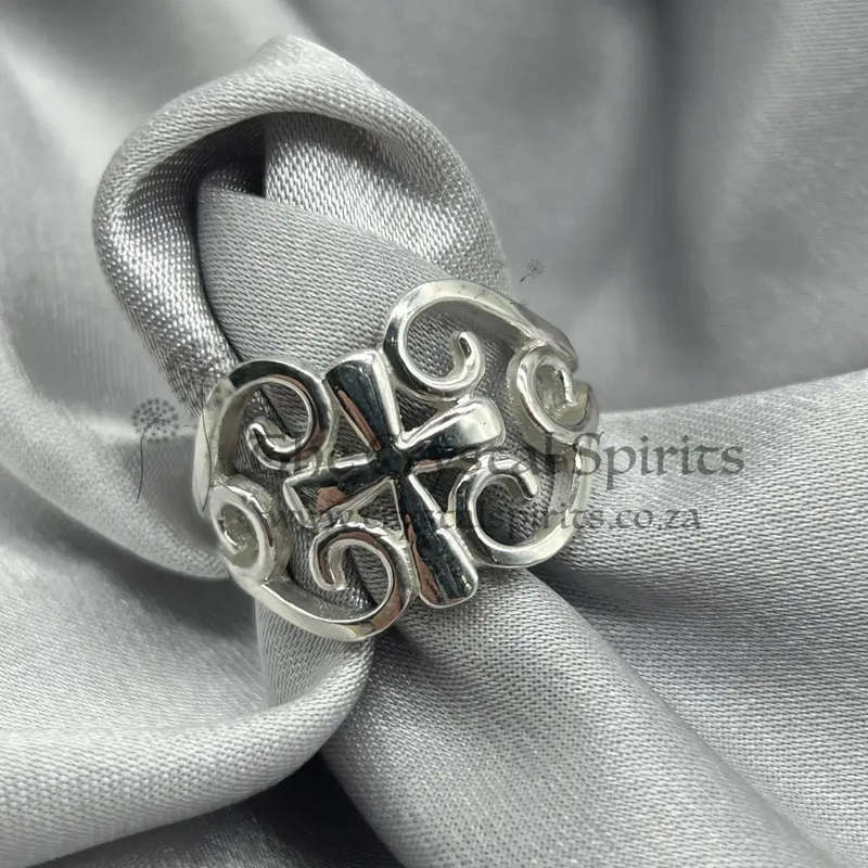 Sterling Silver Cross Design Ring