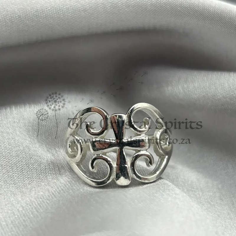 Sterling Silver Cross Design Ring