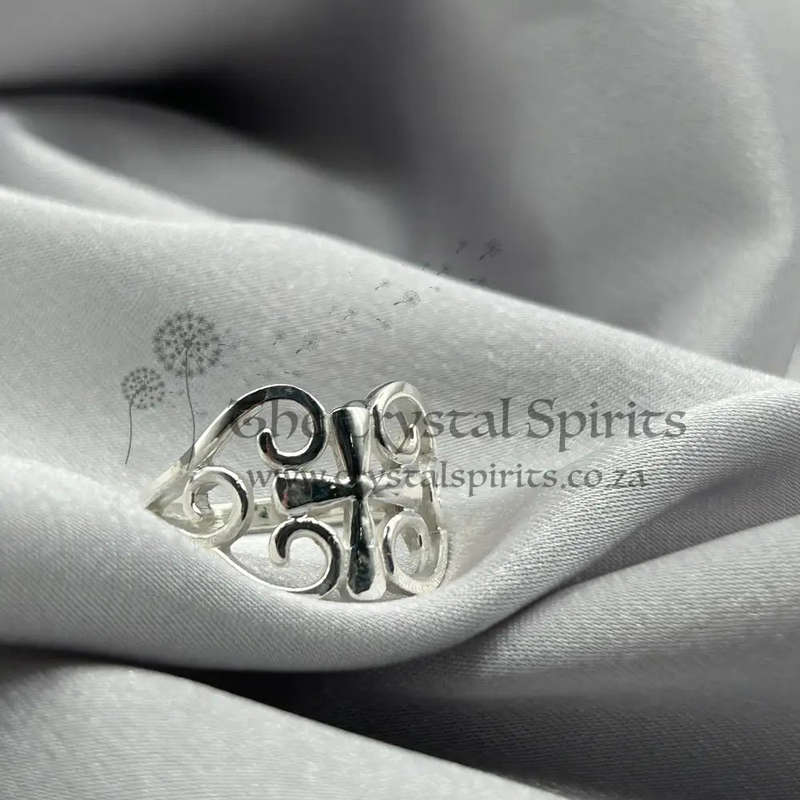 Sterling Silver Cross Design Ring