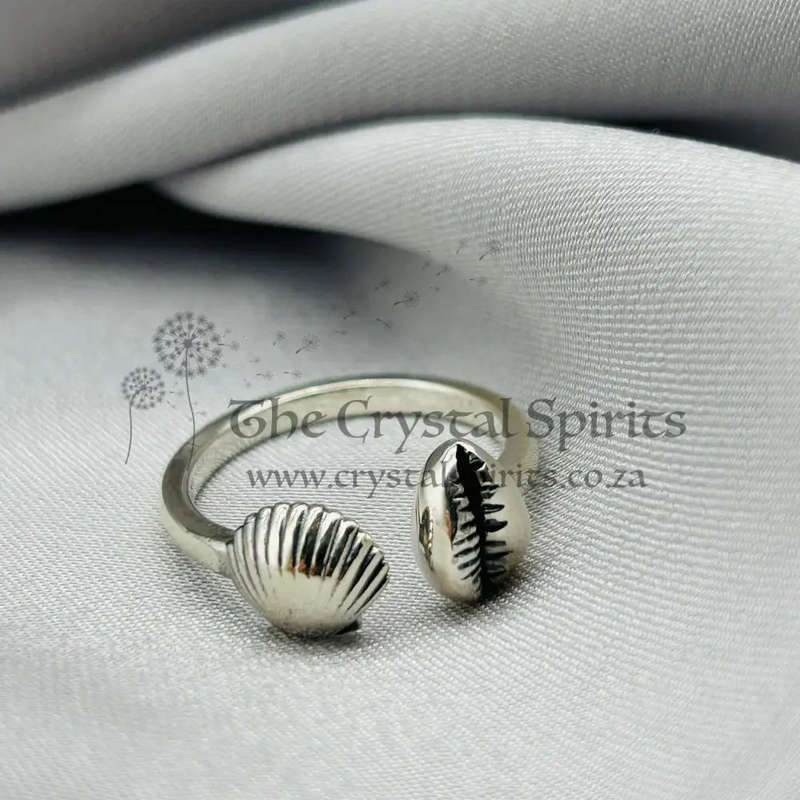Sterling Silver Goddess Shell Ring