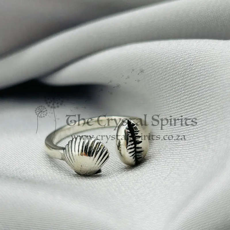 Sterling Silver Goddess Shell Ring