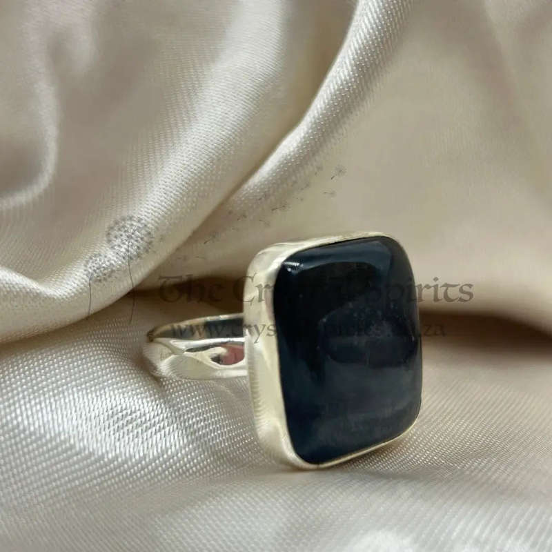 Sterling Silver Hypersthene Crystal Ring