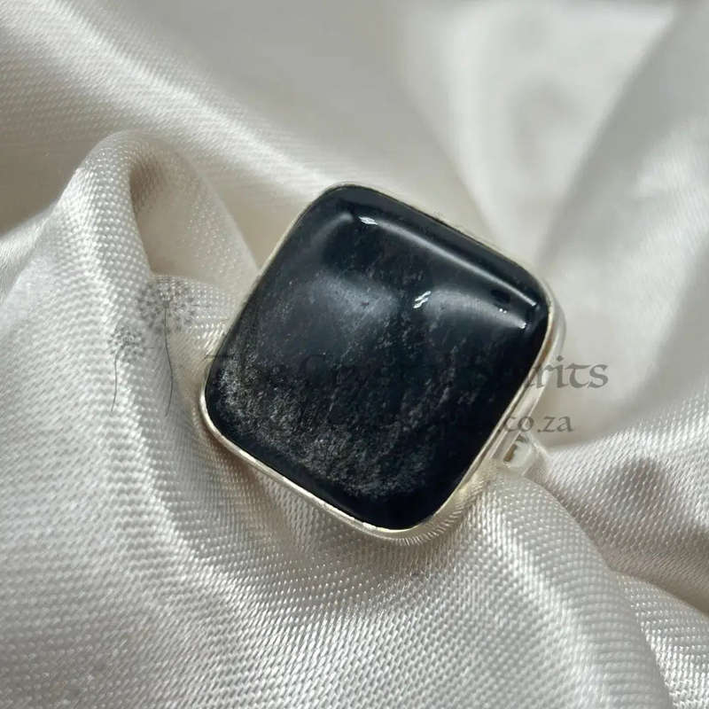 Sterling Silver Hypersthene Crystal Ring