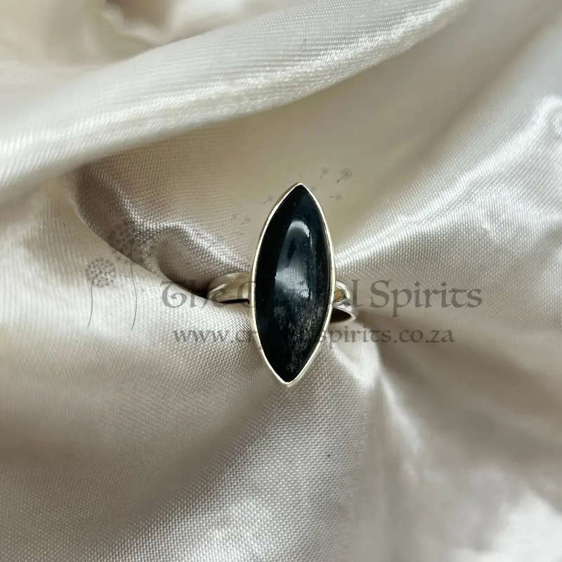 Sterling Silver Hypersthene Crystal Ring