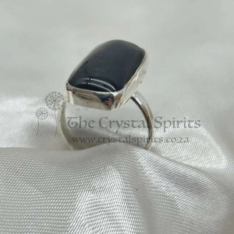 Sterling Silver Hypersthene Crystal Ring
