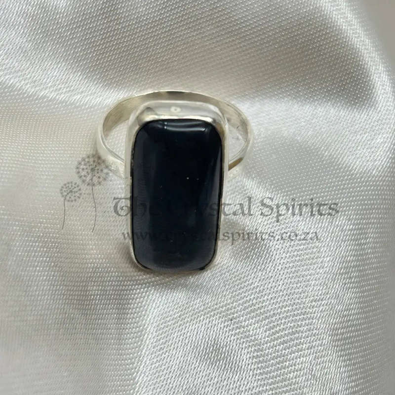 Sterling Silver Hypersthene Crystal Ring