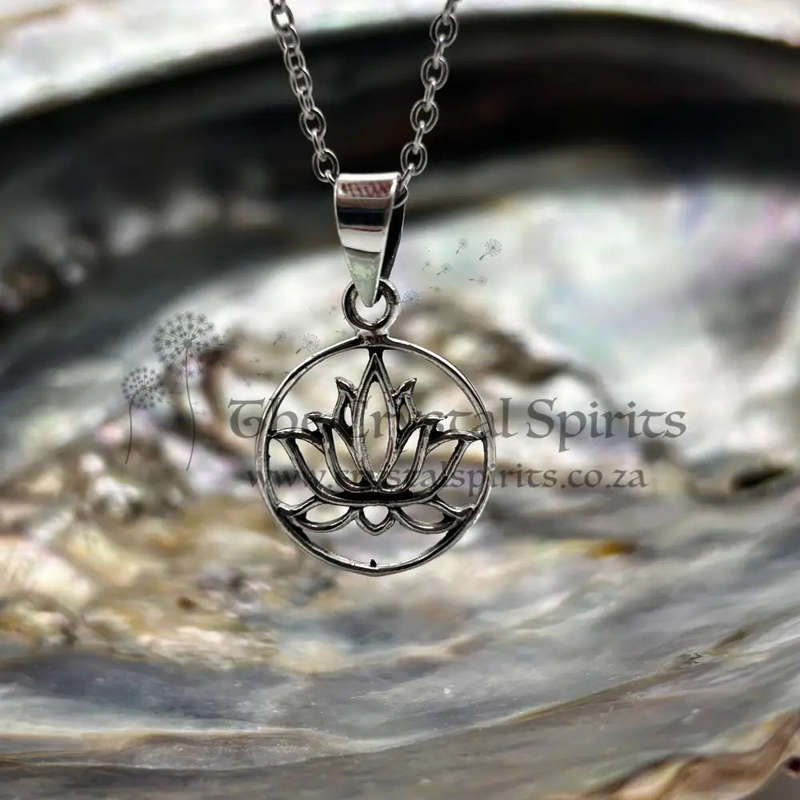 Sterling Silver Lotus Pendant