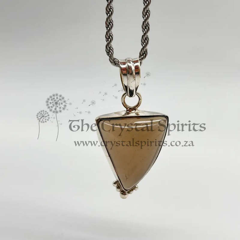 Sterling Silver Smoky Quartz Crystal Pendant