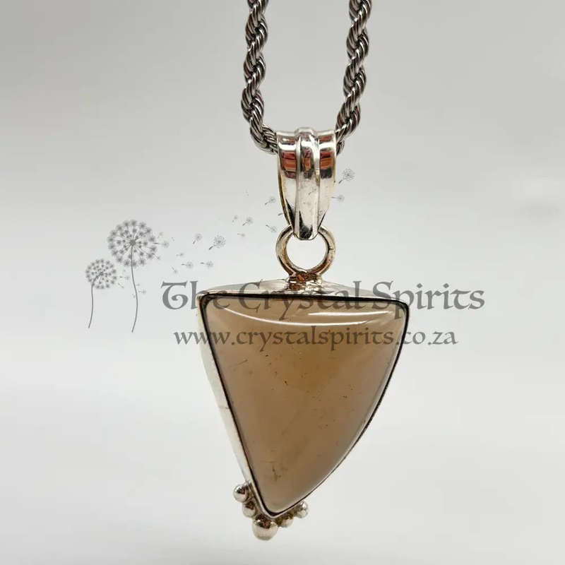 Sterling Silver Smoky Quartz Crystal Pendant