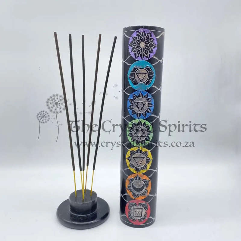 Stone 7 Chakra Incense Stick Holder