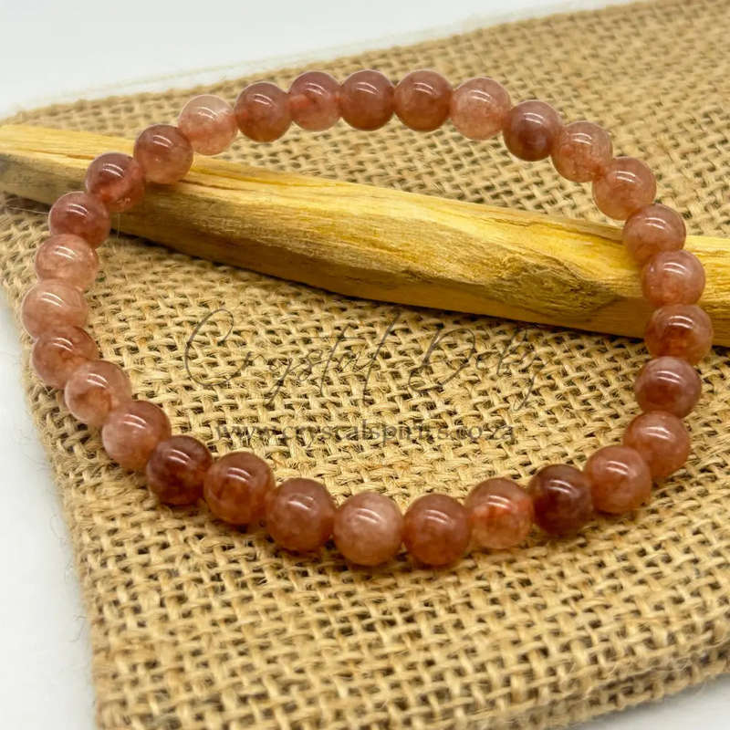 Strawberry Quartz Gemstone Bracelet -6mm