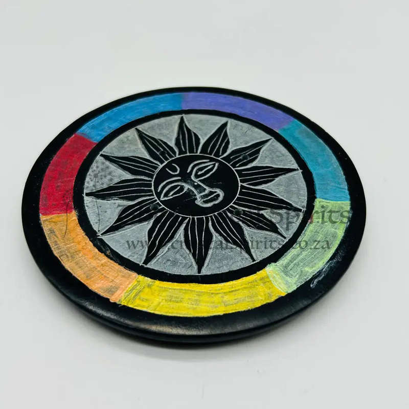Sun Soap Stone Incense Holder Disk
