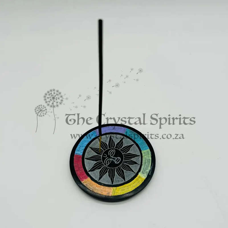 Sun Soap Stone Incense Holder Disk