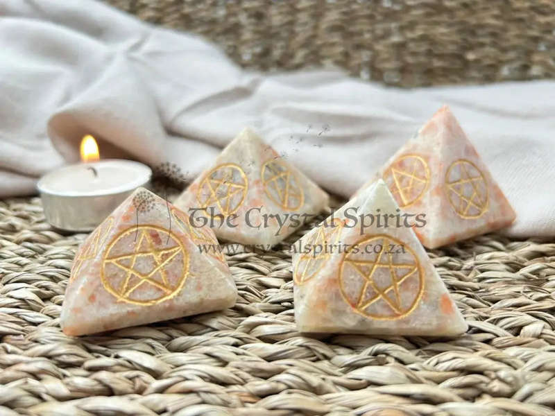Sunstone Pentacle Pyramid (Small)