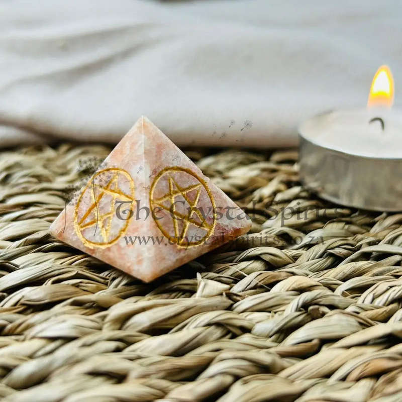 Sunstone Pentacle Pyramid (Small)