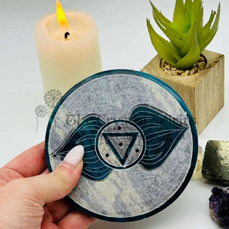 Third Eye Chakra Soapstone Incense Holder