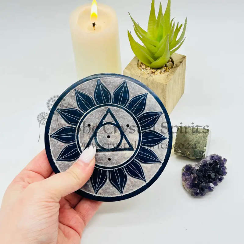 Throat Chakra Soapstone Incense Holder