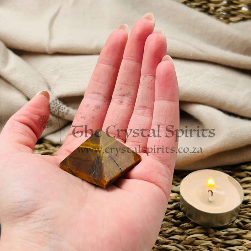 Tigers Eye Crystal Pyramid